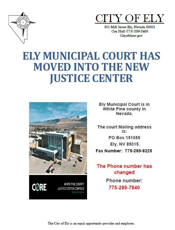 Ely Nevada Municipal court
