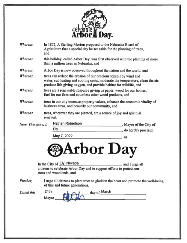 Arbor Day Proclamation