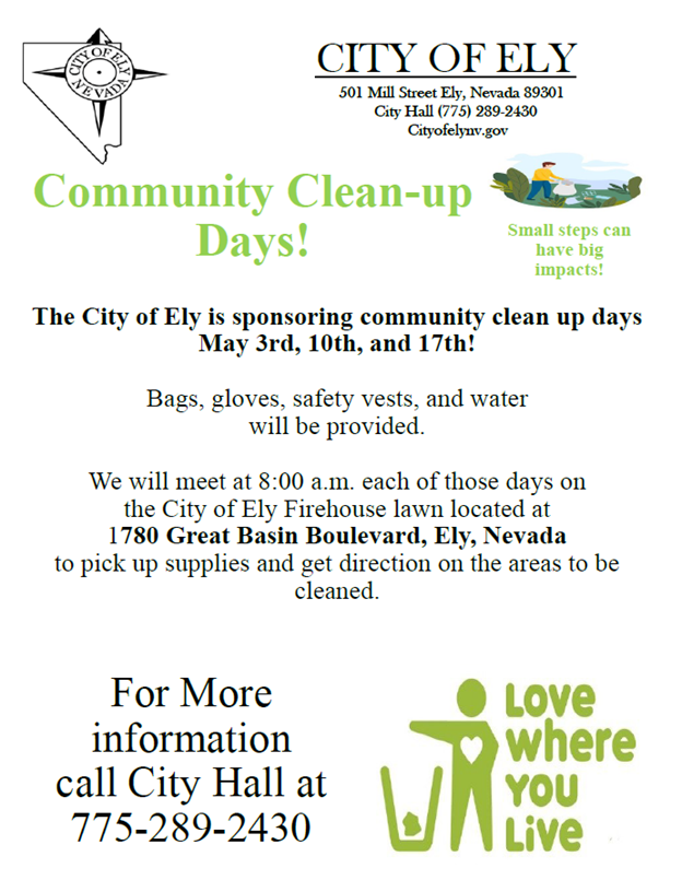 clean up campaign in Ely NV 2025