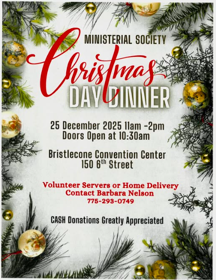 Free Christmas Day Dinner in Ely Nevada 2025