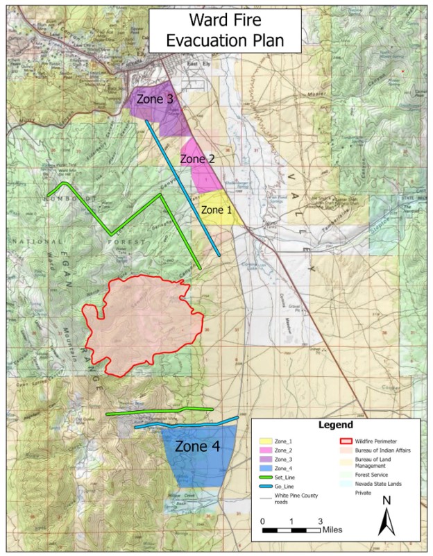 Ward Fire updates in Ely, NV