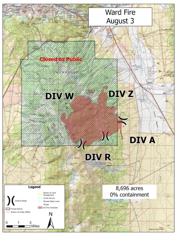 Ward Fire updates U.S. Forest Service